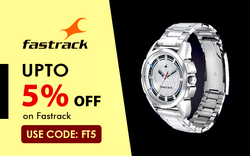 GET UPTO 5% OFF on Purchase of Fastrack E-Gift Card